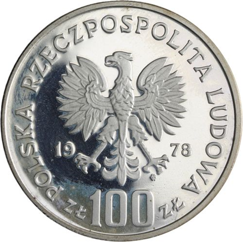 Polen-100 Zlotych-1978-AGpp-Elch-RS