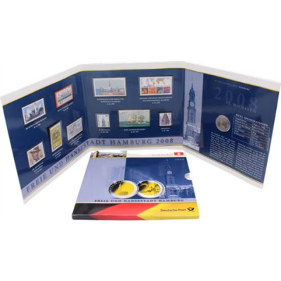 Deutschland-2Euro-Briefmarken-2008-Michel-Folder