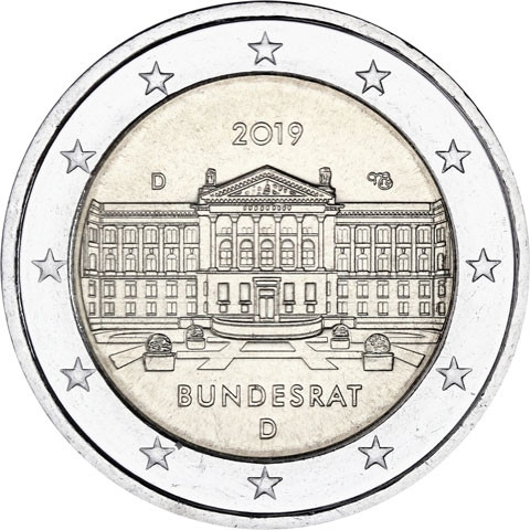 Deutschland-2-Euro-2019-Bundesrat-ADFGJ