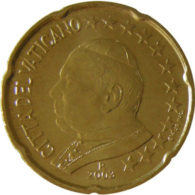 Kursmünzen Vatikan 20 Cent 2003 Stgl. Papst Johannes Paul II Münzkatalog kostenlos -  Zubehör bestellen