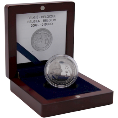 Belgien-10Euro-2009-AGPP-75GebKoenigAlbertII-Etui-2