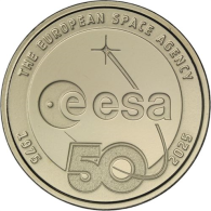 Belgien-2,5 Euro-2025-Messingstgl-50 Jahre ESA-RS