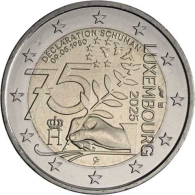 Luxemburg-2 Euro-2025-bfr-Schuman-Erklärung-RS