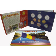 Andorra Kursmünzen Centime 2003 im Folder 