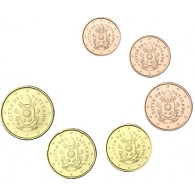 Kleinmuenzen 1 Cent bis 50 Cent Vatikan 2017 Papst Wappen 
