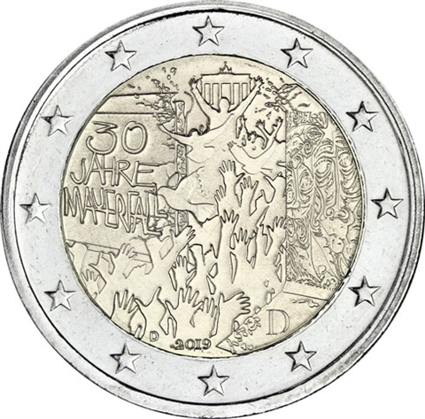 Deutschland-2-Euro-2019-Mauerfall-D-bfr-I