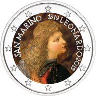 San Marino 2 Euro Leonardo da Vinci FARBE