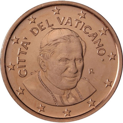 Kursmünzen aus dem Kleinstaat Vatikan 2 Cent 2009 Stgl. Papst Benedikt XVI.