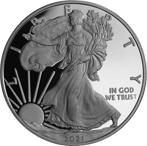 USA-1 Dollar-2021-AGpp-Silver Eagle altes Designe-RS