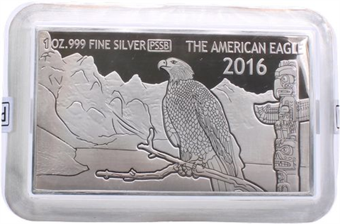Fiji-1 Dollar-2016-AGpl-American Eagle Silver Bar-Etui