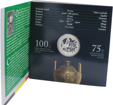 Belgien-10 Euro-2005-AGpp-Fussball-Folder
