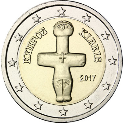Zypern 2 Euro Münze  2017 Idol von Pomos 