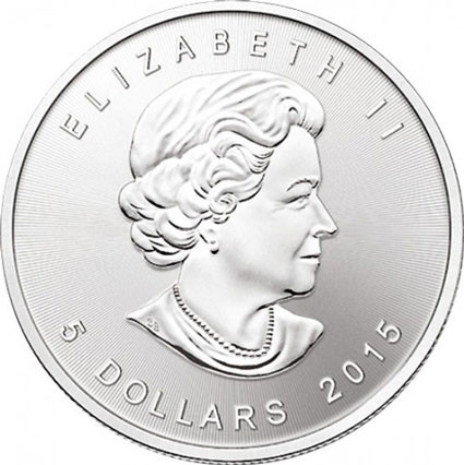 Münzen Kanada 2015 Maple Leaf Ahornblatt 5 Dollar
