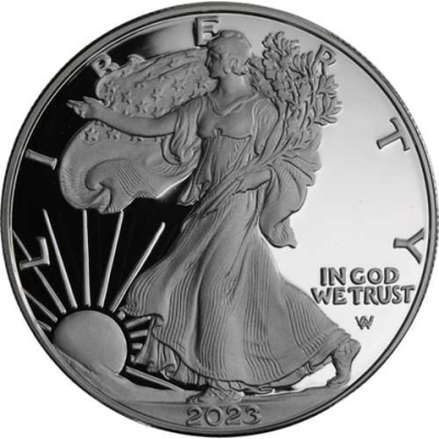 USA-1 Dollar-2023-AGpp-Silver Eagle neues Designe-RS