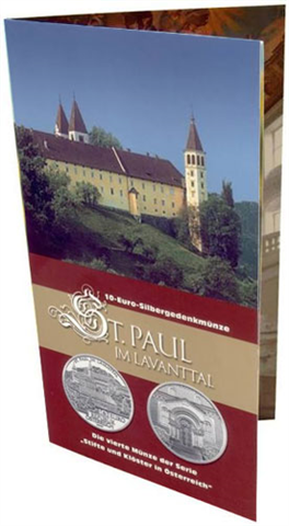 Österreich-10-Euro-2007-Silber-HGH-St-Paul-im-Lavanttal-Folder