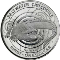 Australien 1 Dollar 2013 stgl.  Saltwater Crocodiles - Bindi I