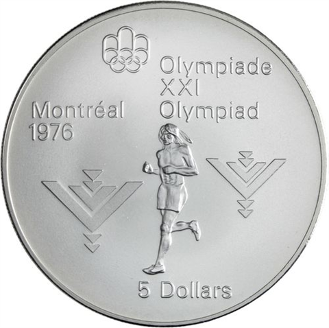 Kanada-14x10+14x5 Dollar-1973-1976-AGstgl-Olymp Montreal 76-Etui