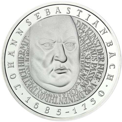 Deutschland 10 DM Silber 2000 Stgl. Johann Sebastian Bach II (2)