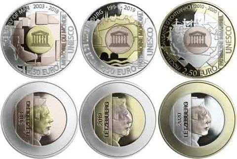 Luxemburg-2,5-Euro-2018-2019-2020-UNESCO