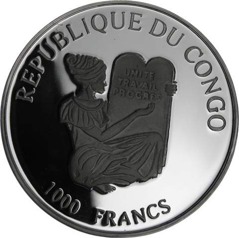 Kongo-1000 Francs-1996-AGpp-Farbe-Henry Morgan-RS