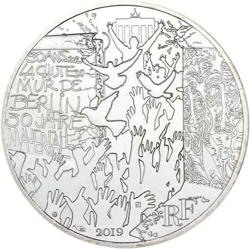 Frankreich-10-Euro-2019-Silber-Stgl-30-Jahre-Mauerfall-I