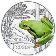 Österreich-3-Euro-2018-Frosch-Tiertaler-I