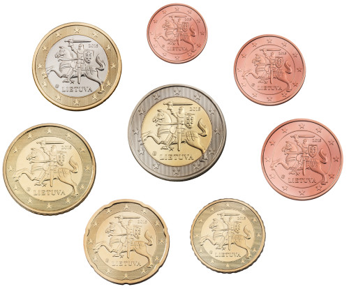 Litauen 3,88 Euro 2015 bfr. Die ersten Euromünzen lose