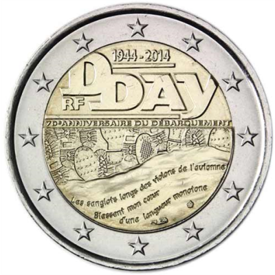 Frankreich-2Euro-2014-bfr-D-Day-RS