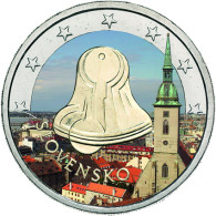 2 Euro in Farbe Slowakei Demokratie und Freiheit 