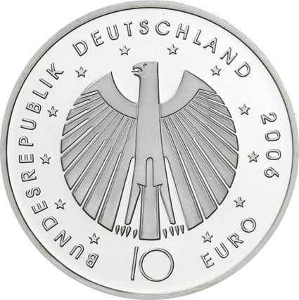BRD 10 Euro Silber Gedenkmuenze  2006  Fußball WM 2006 - 4. Ausgabe 