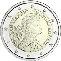 2 Euro Gedenkmünze Leonardo da Vinci 2019 aus San Marino online bestellen