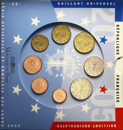 Frankreich 3,88 Euro 2005 stgl. KMS im Folder