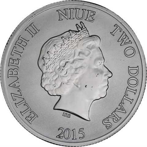 Niue-2 Dollar-2015-AGstgl-Schildkröte-FD-RuthBlack-Farbe-RS