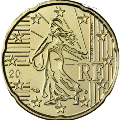 Frankreich 20 Cent 2005 bfr. Säerin