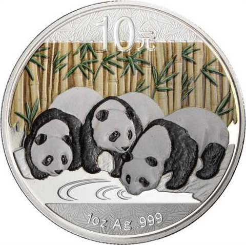 China-10Yuan-2013-AG-Panda-Farbveredelung-FD-VS