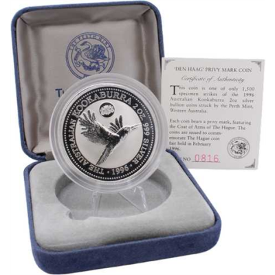 Australien-2 Dollar-1996-AG-Kookaburra Privy Mark-Etui