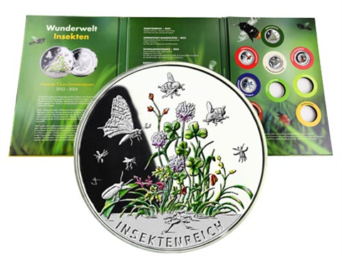 Kombiangebot-Deutschland-5Euro-2022-Insektenreich-mit-Sammelalbum