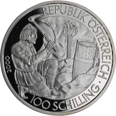 Österreich-100 Schilling-2000-AGpp-Die Kelten-VS