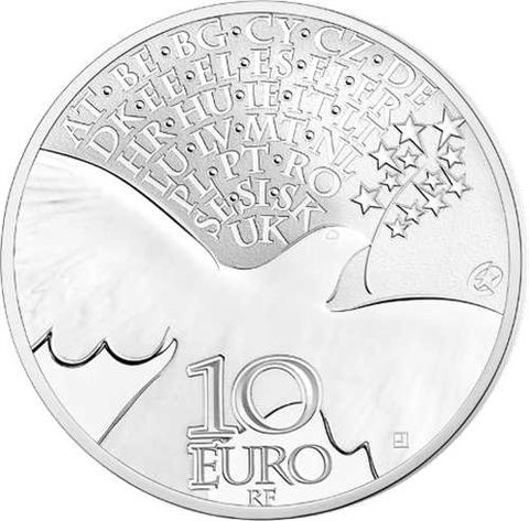 Frankreich 10 Euro 2015 PP 70 Jahre Frieden in Europa III