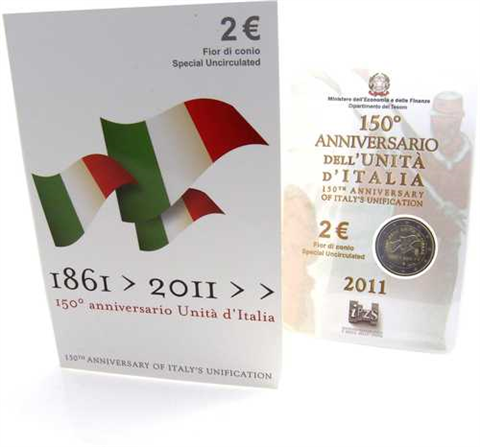 Italien 2 Euro 2011 stgl. 150 Jahre Vereinigung-III