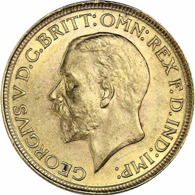 Großbritannien-1Pfund-1910-1936-Au-ss-KönigGeorgV-Sovereign-Goldmünze-RS