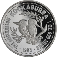 Australien-1 Dollar-1993-AGpp-Kookaburra-RS
