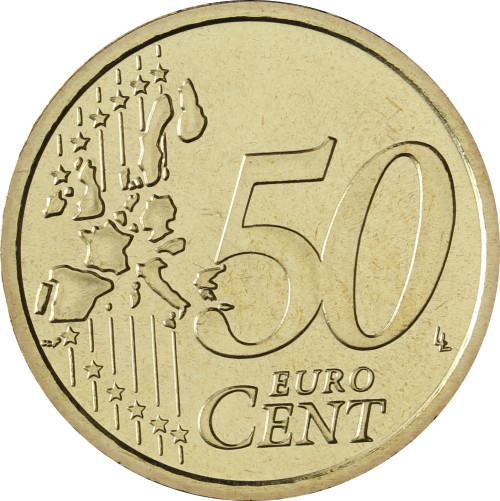 Deutschland 50 Cent 2002 bfr. Mzz. J Brandenburger Tor