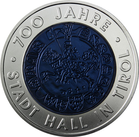 Österreich-25-Euro-2003-Hgh-Stadt-Hall-in-Tirol-II