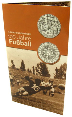 Österreich-5Euro-2004-AgHgh-Fussball-Folder