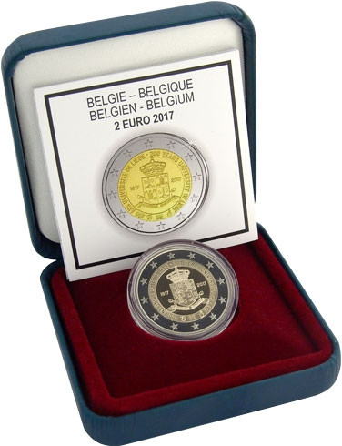 2 Euro - Gedenkmuenze Belgien 2017 Lüttich PP