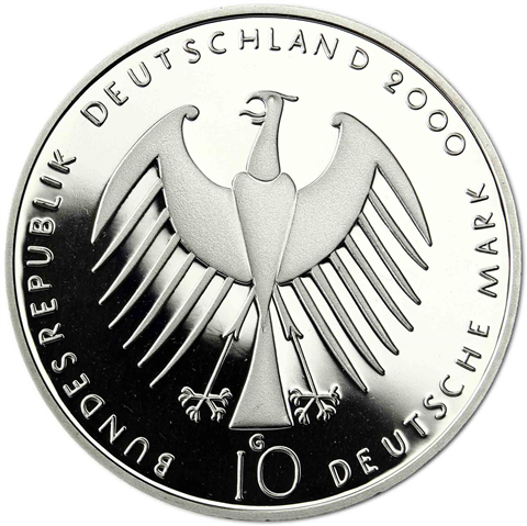 Deutschland 10 DM Silber 2000 PP Natur Erde Mensch, EXPO 2000 I