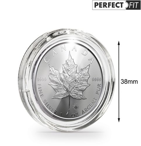 365297 - ultra-perfect-fit-muenzkapseln-fuer-1-oz-maple-leaf-silber-3800-mm-10er-pack