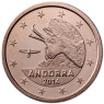 Andorra 1 Cent 2014 bfr.  Pyrenäen-Gämse