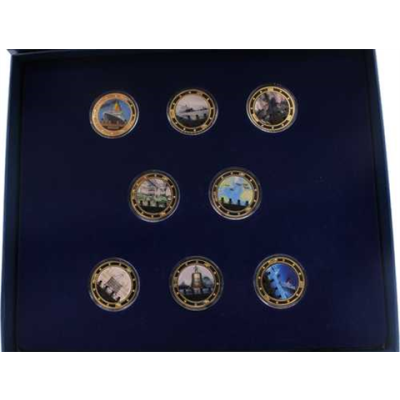 8xMedaille-2022-Vergoldet-Farbe-Titanic-Set RS
